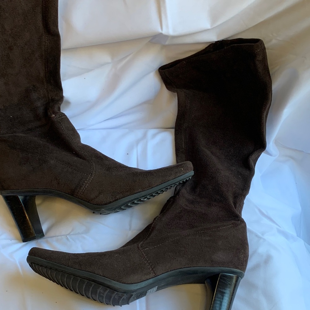 Franco Sarto Dark Brown Heeled Boots